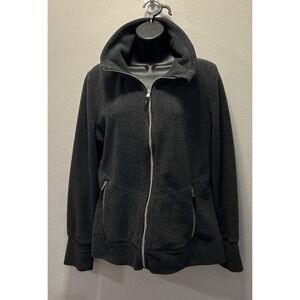 Calvin Klein Sweater Women Medium Gray Fleece Performance  Full Zip Jacket *‎